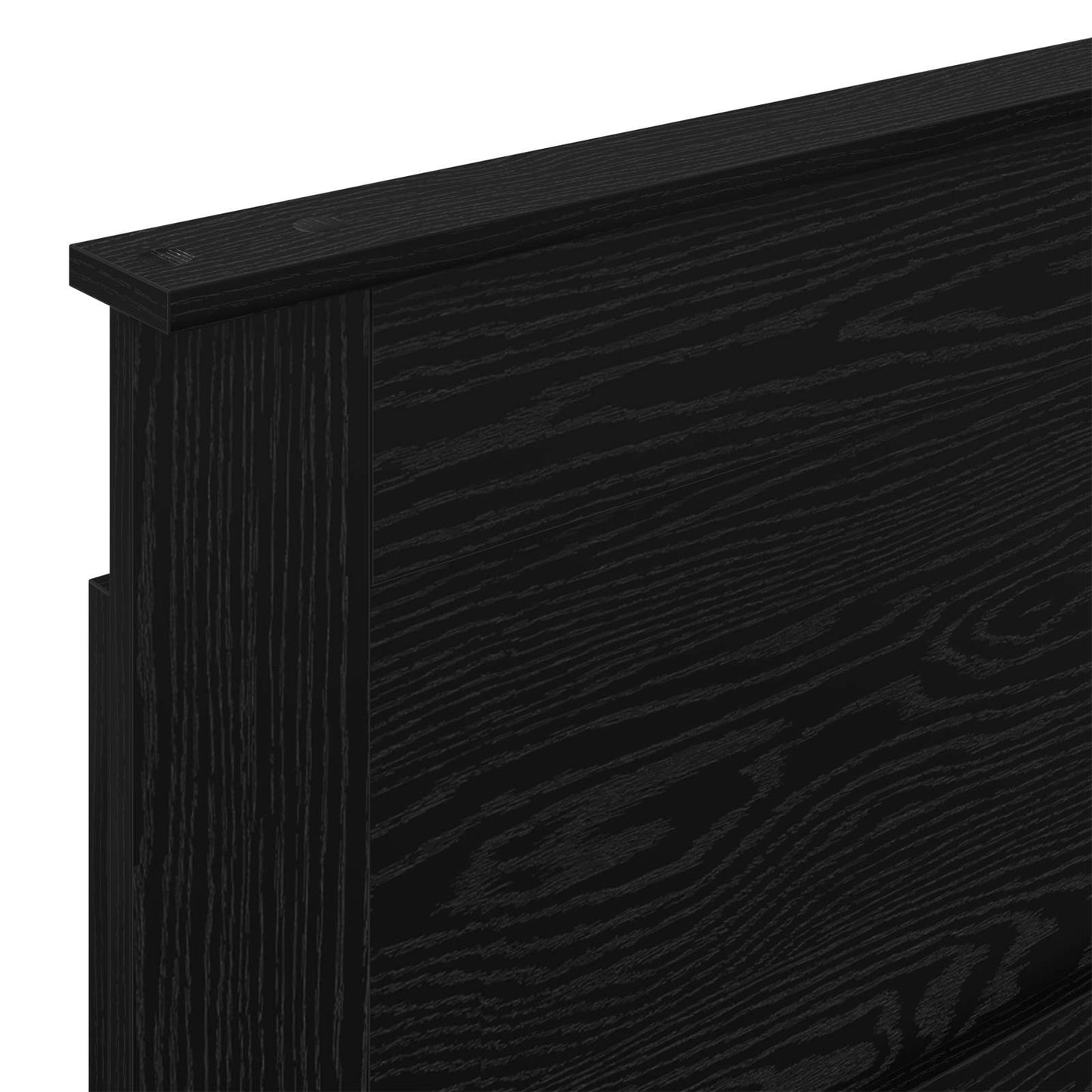 Headboard with Headboard Black Oak 100 cm Engineered Wood