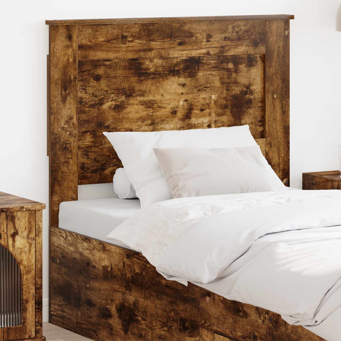 Headboard with Headboard Smoked Oak 90 cm Engineered Wood
