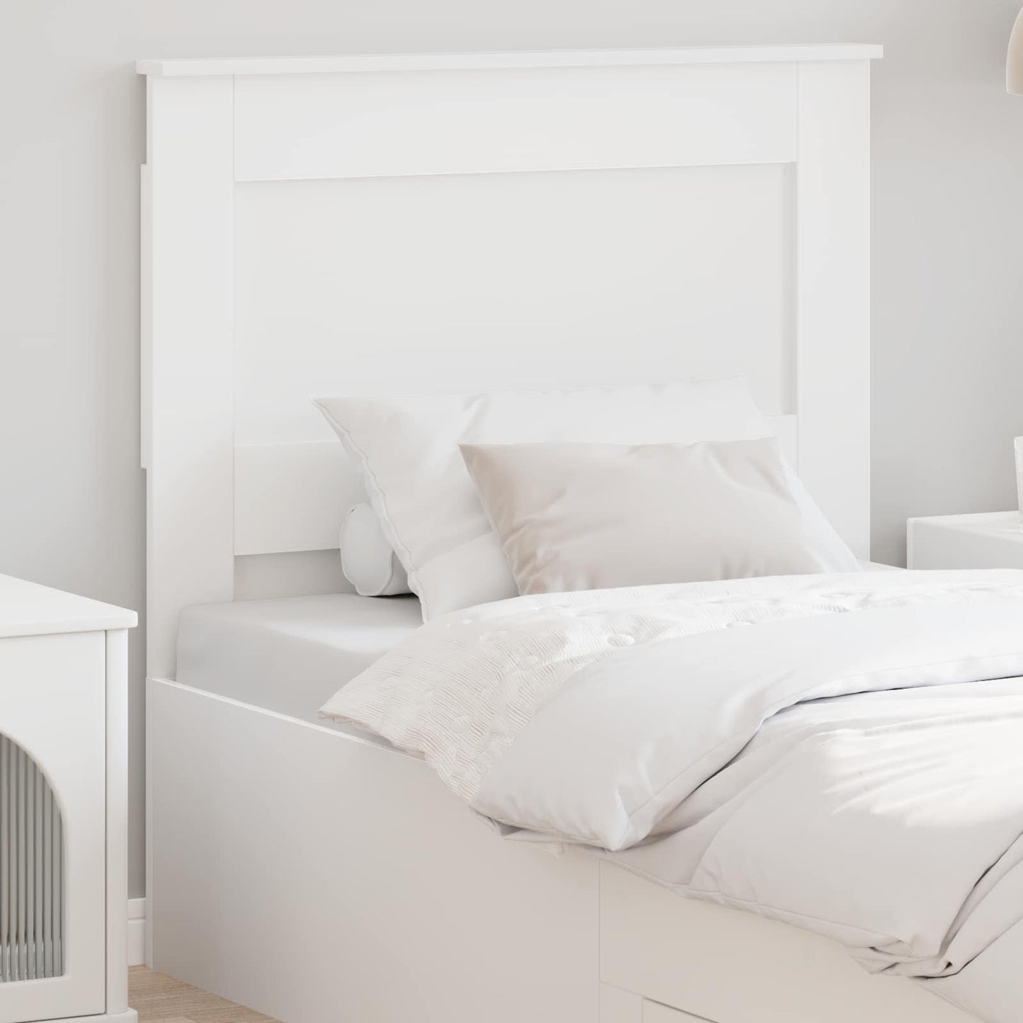Headboard with Headboard White 80 cm Engineered Wood