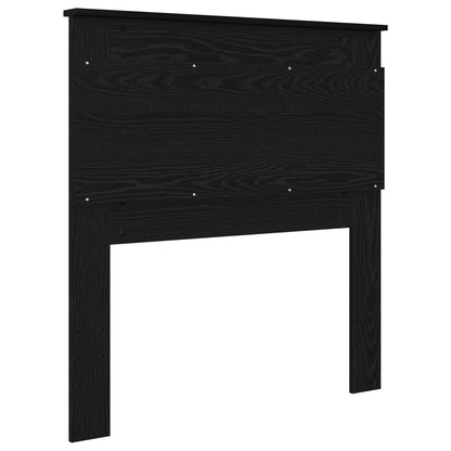 Headboard with Headboard Black Oak 80 cm Engineered Wood
