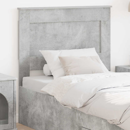 Headboard with Headboard Concrete Grey 80 cm Engineered Wood