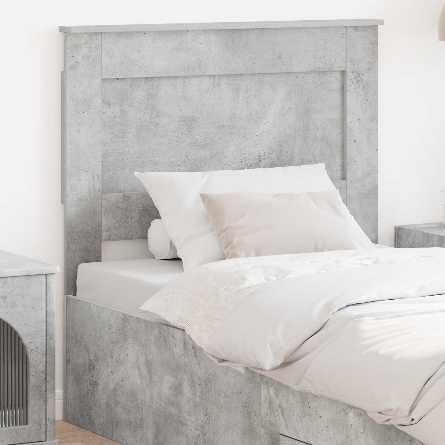 Headboard with Headboard Concrete Grey 75 cm Engineered Wood