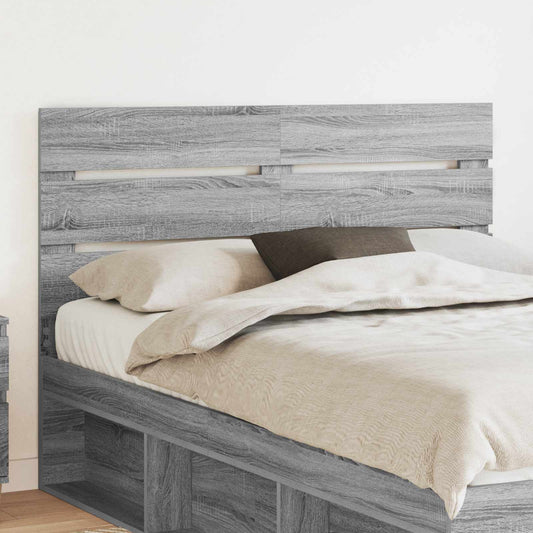 Headboard Grey Sonoma Engineered Wood