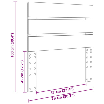 Headboard Grey Sonoma Engineered Wood