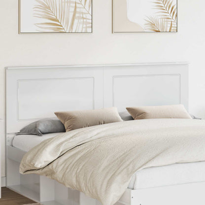 Headboard Gloss White 100 cm Engineered Wood