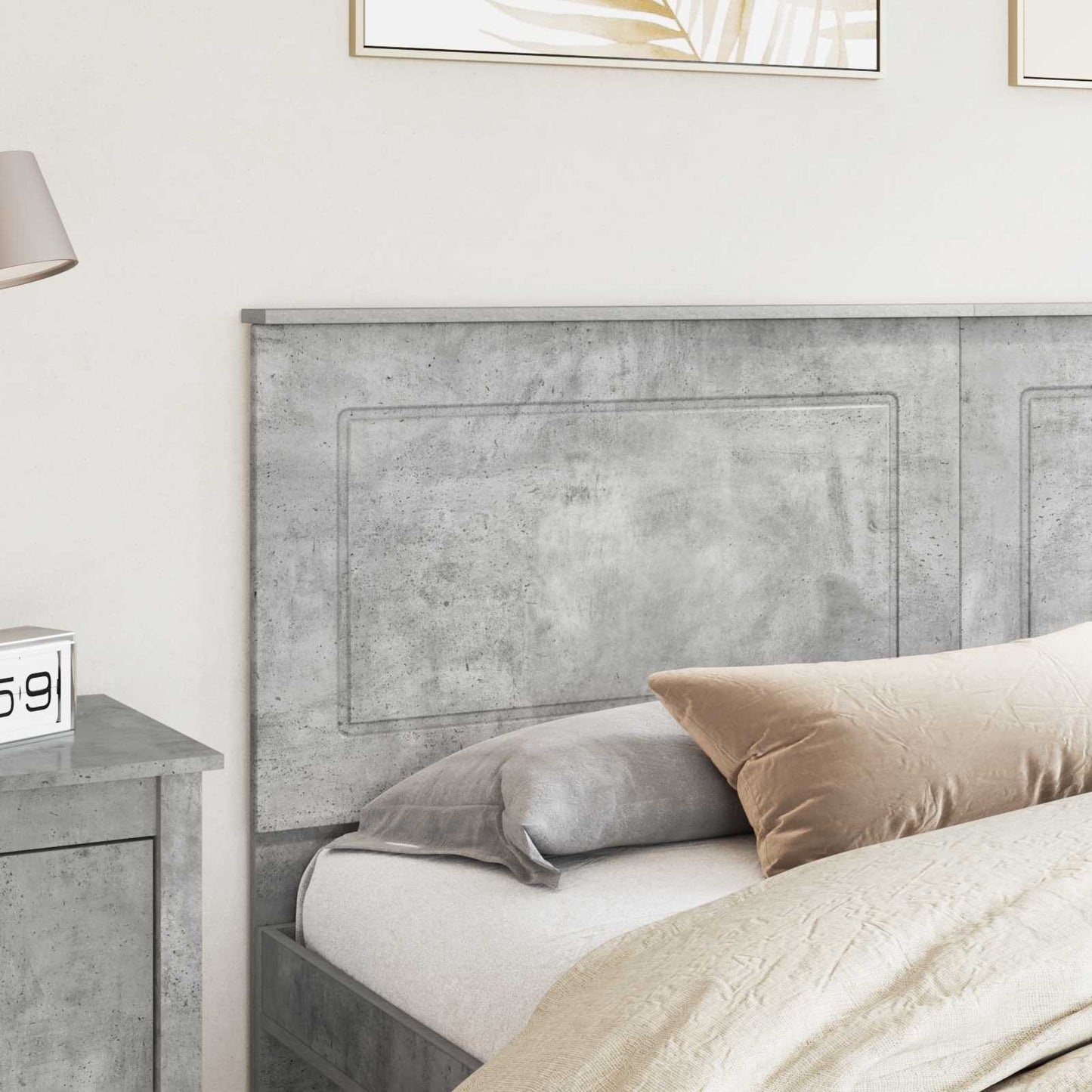 Headboard Concrete Grey 100 cm Engineered Wood