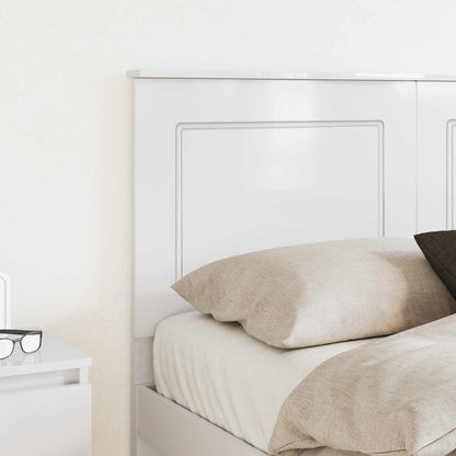 Headboard Gloss White 100 cm Engineered Wood