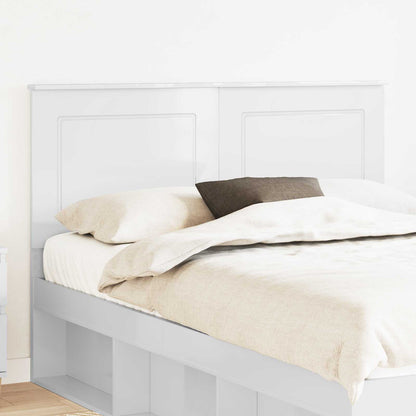 Headboard Gloss White 100 cm Engineered Wood