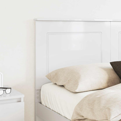 Headboard Gloss White 100 cm Engineered Wood