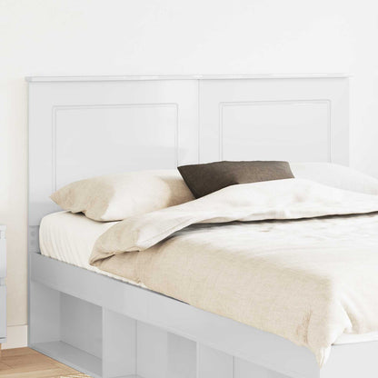 Headboard Gloss White 100 cm Engineered Wood