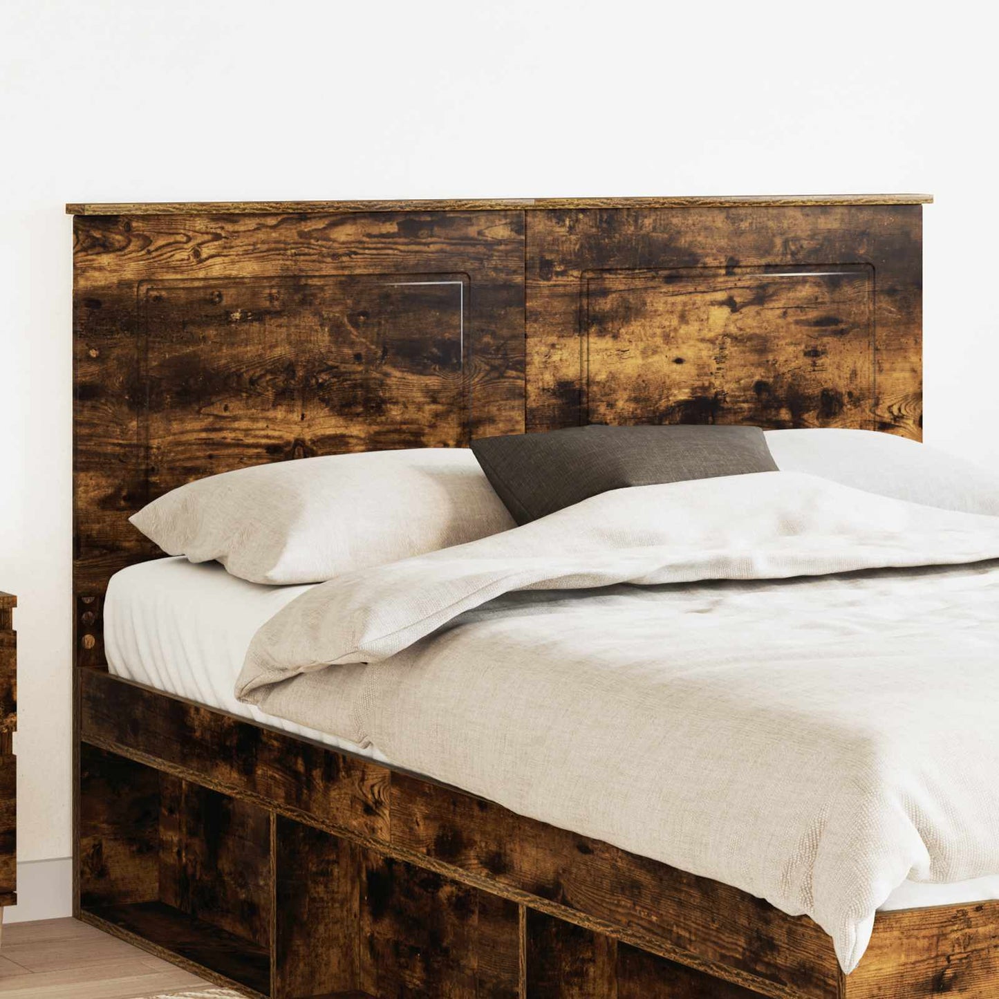 Headboard Smoked Oak 100 cm Engineered Wood