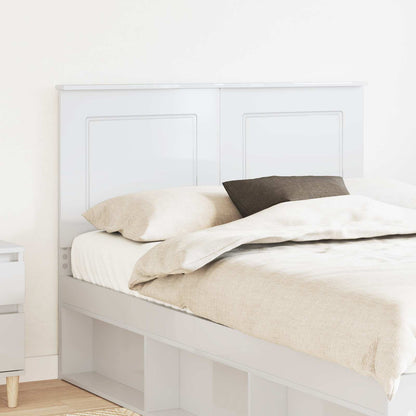 Headboard Gloss White 100 cm Engineered Wood