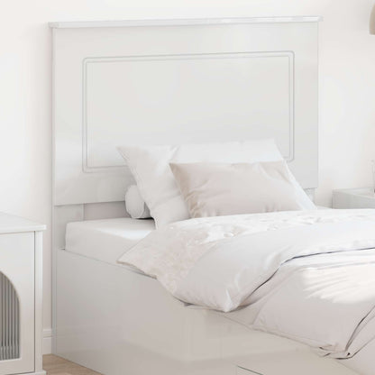 Headboard Gloss White 100 cm Engineered Wood