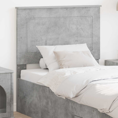 Headboard Concrete Grey 100 cm Engineered Wood