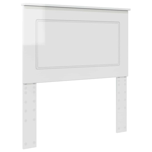 Headboard Gloss White 100 cm Engineered Wood
