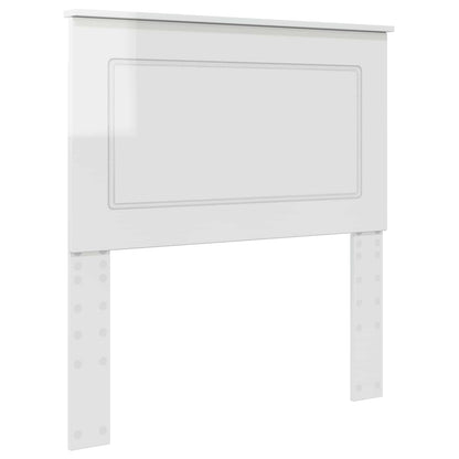 Headboard Gloss White 100 cm Engineered Wood