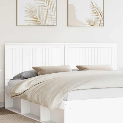 Headboard with Headboard White 200 cm Engineered wood