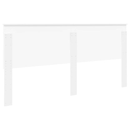Headboard with Headboard White 200 cm Engineered wood