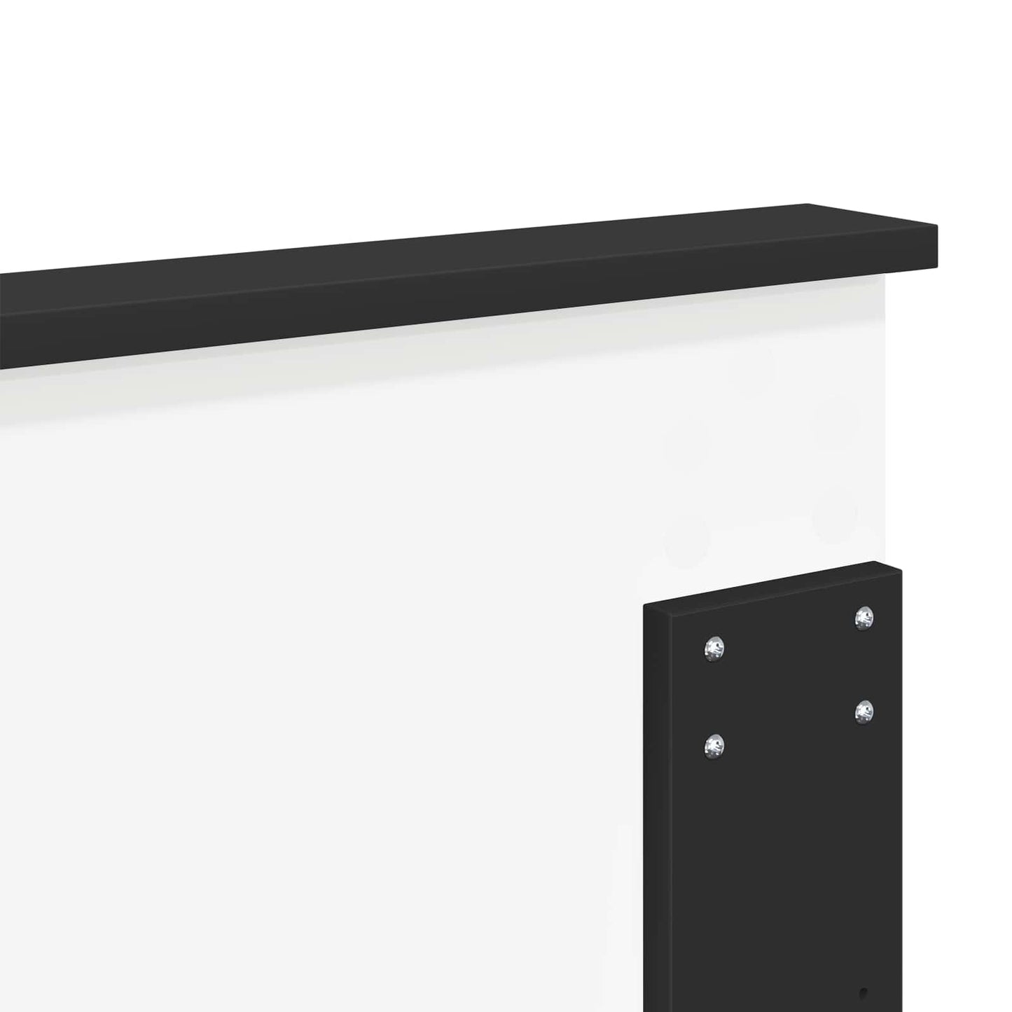Headboard with Headboard Black Oak 200 cm Engineered wood