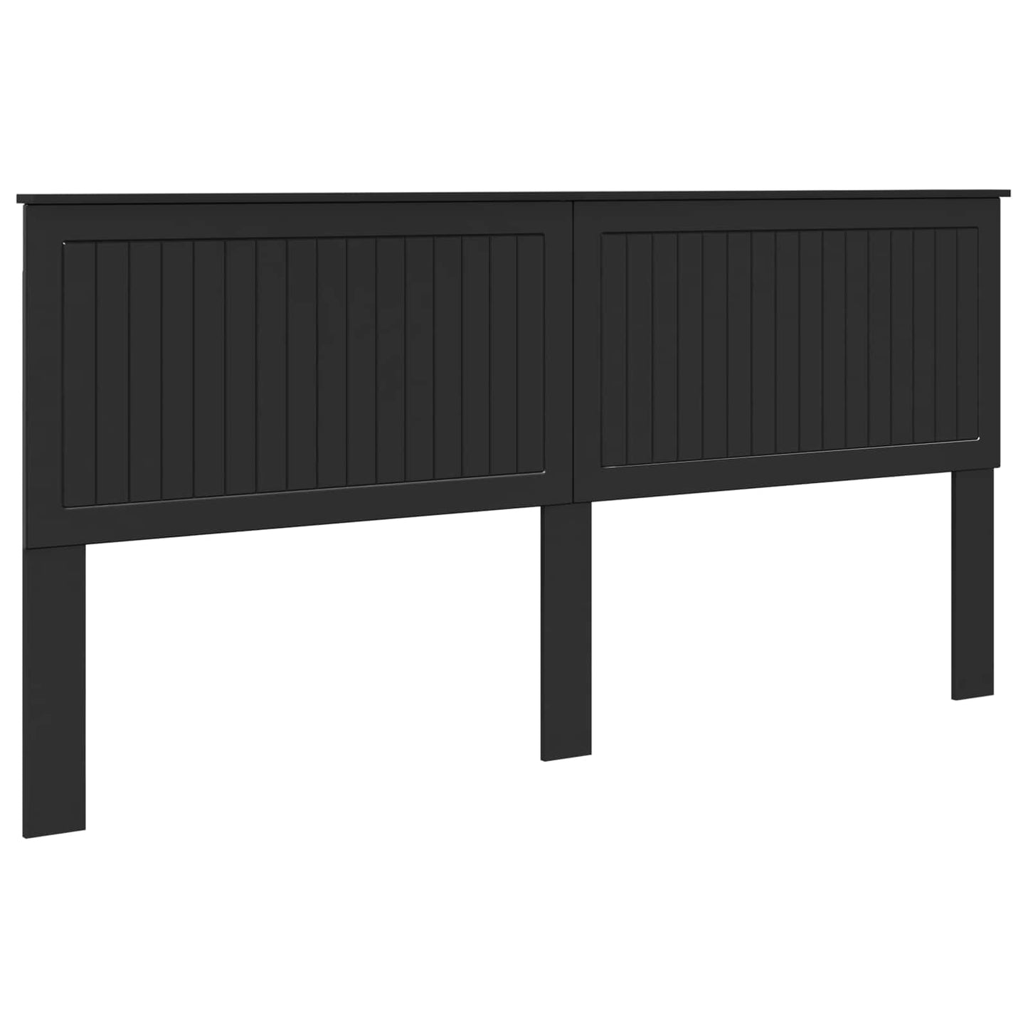 Headboard with Headboard Black Oak 200 cm Engineered wood