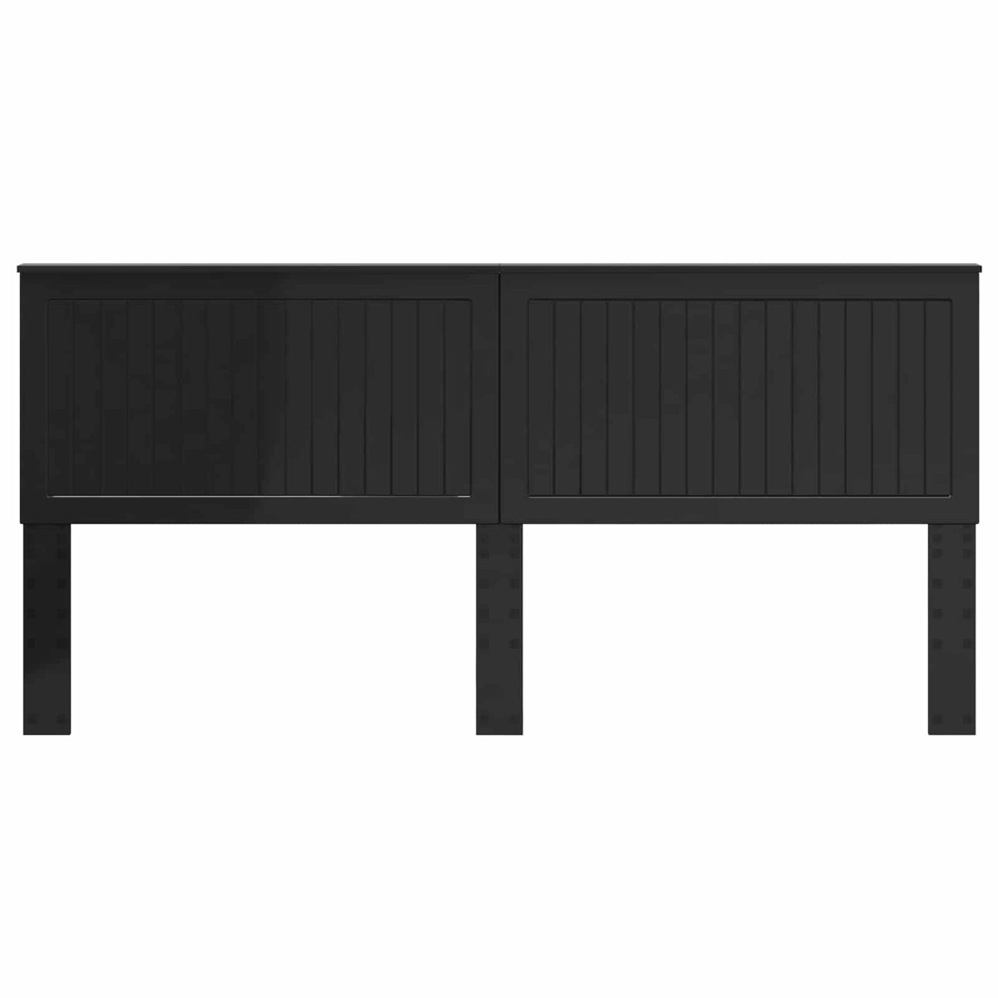 Headboard with Headboard Black Oak 200 cm Engineered wood