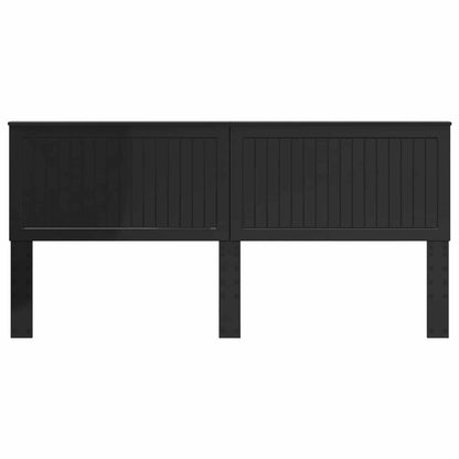 Headboard with Headboard Black Oak 200 cm Engineered wood