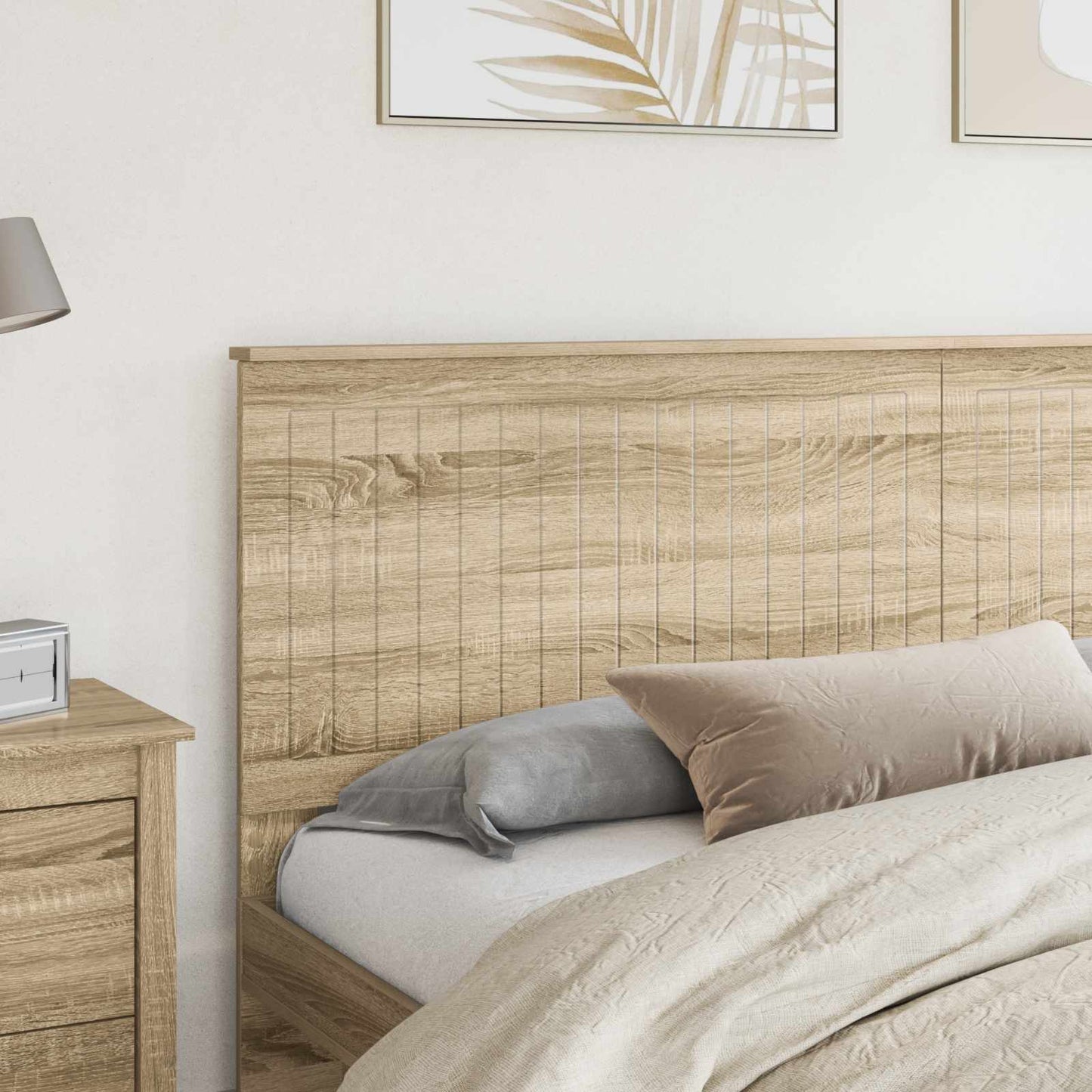 Headboard with Headboard Sonoma Oak 200 cm Engineered wood