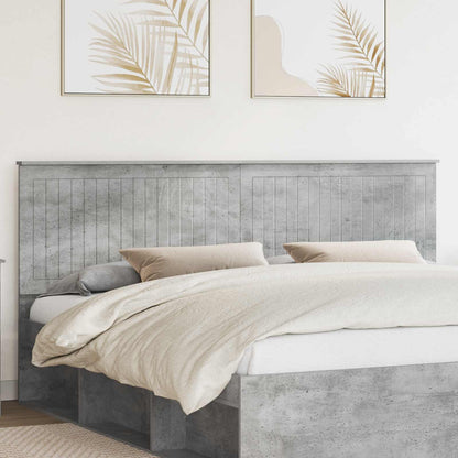 Headboard with Headboard Concrete Grey 200 cm Engineered wood