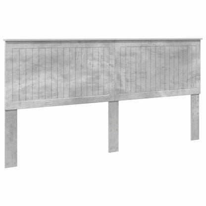 Headboard with Headboard Concrete Grey 200 cm Engineered wood