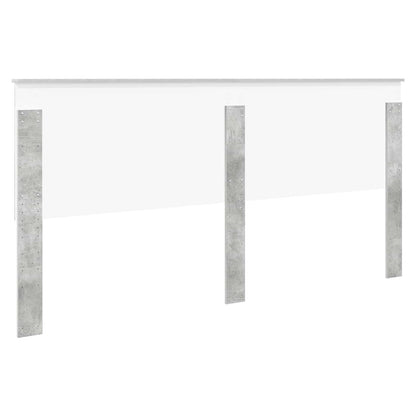 Headboard with Headboard Concrete Grey 200 cm Engineered wood