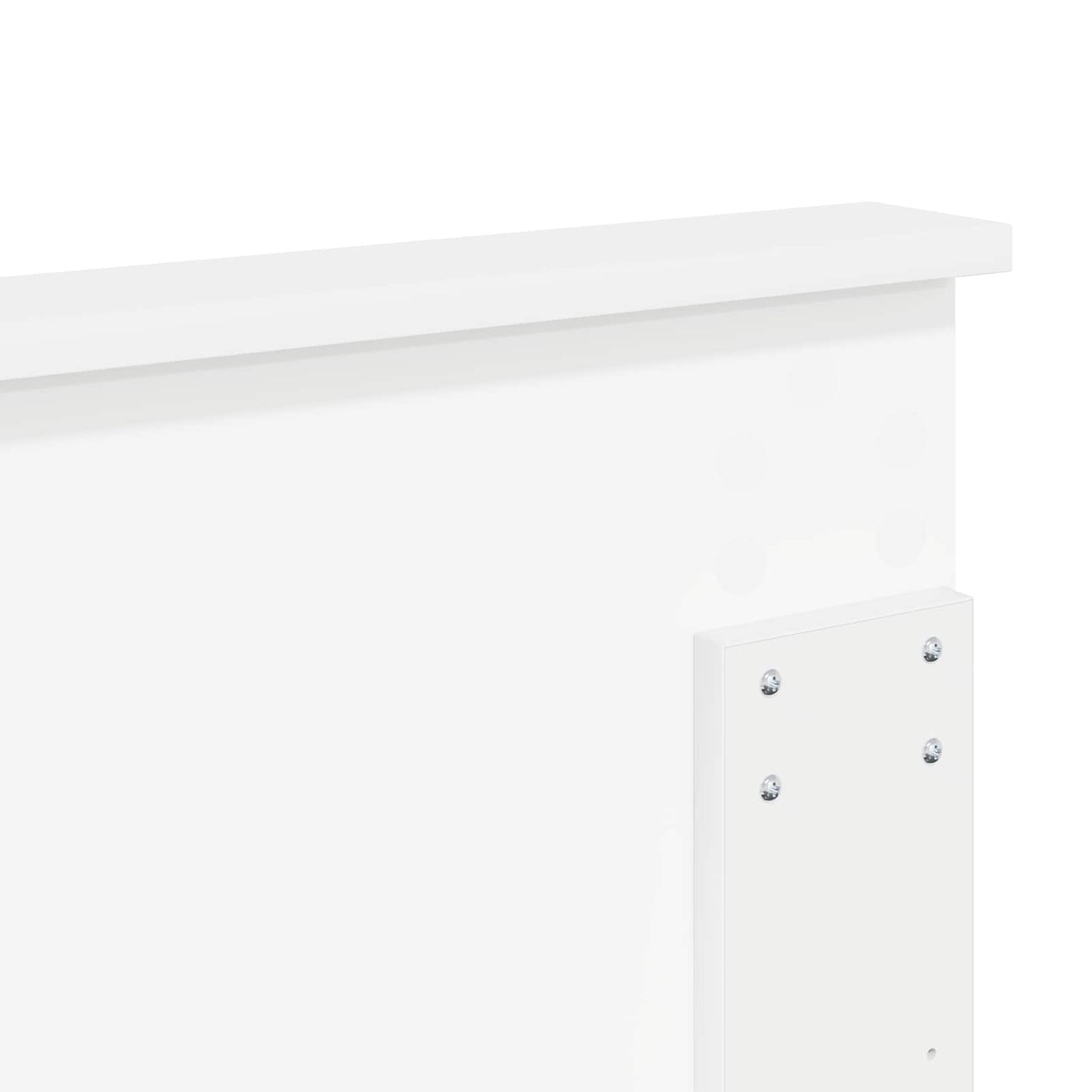 Headboard with Headboard Gloss White 200 cm Engineered wood