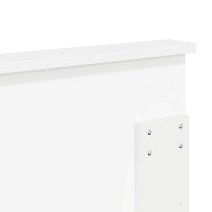 Headboard with Headboard Gloss White 200 cm Engineered wood