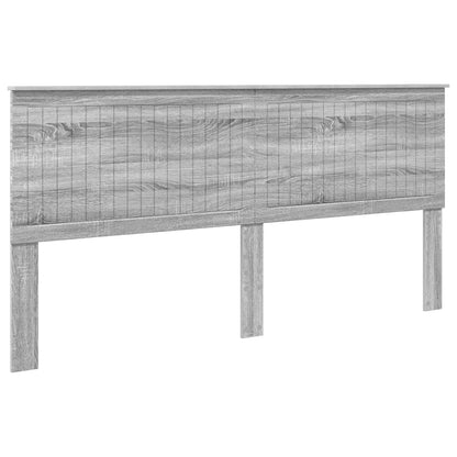 Headboard with Headboard Grey Sonoma 200 cm Engineered wood