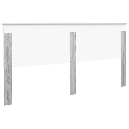 Headboard with Headboard Grey Sonoma 200 cm Engineered wood
