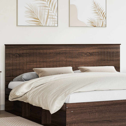 Headboard with Headboard Brown Oak 200 cm Engineered wood