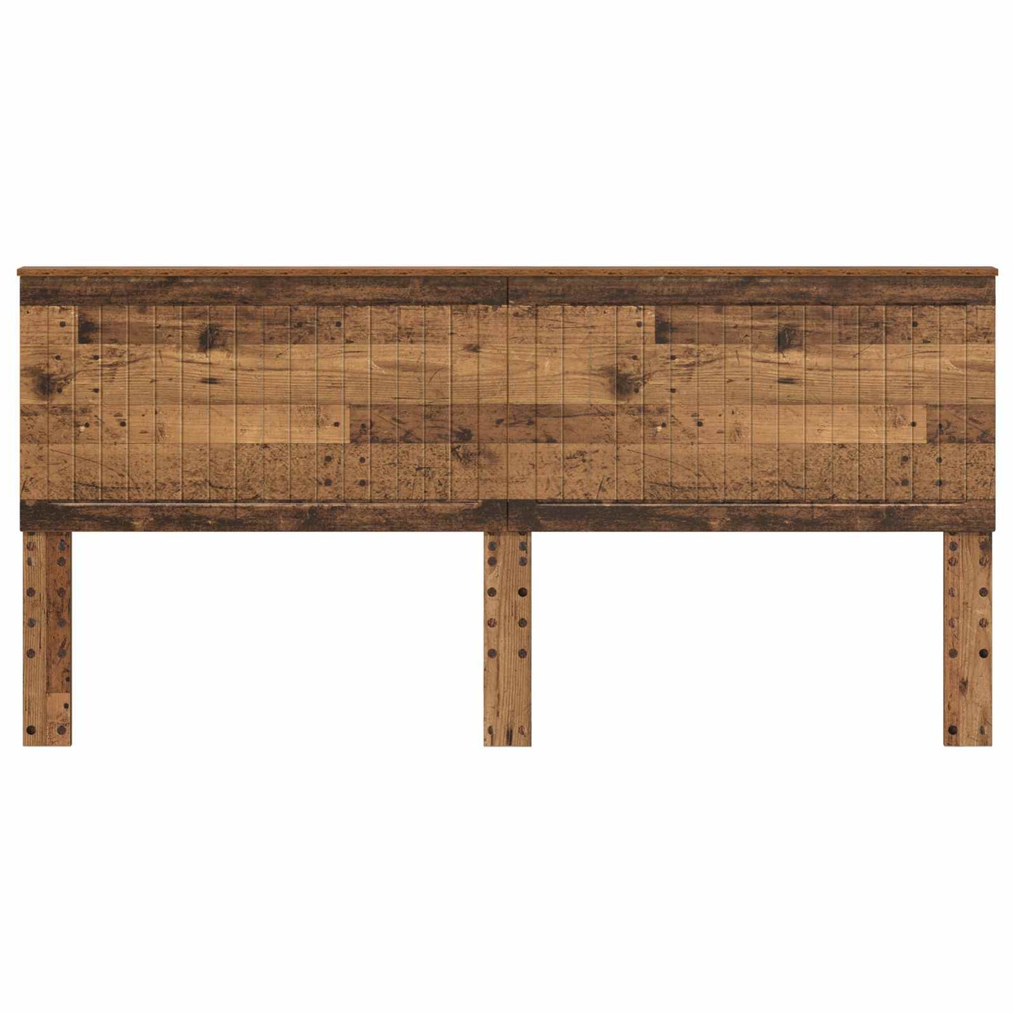 Headboard with Headboard Old Wood 200 cm Engineered wood