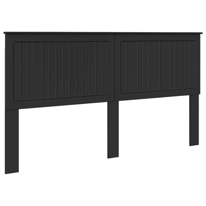 Headboard with Headboard Black Oak 180 cm Engineered wood
