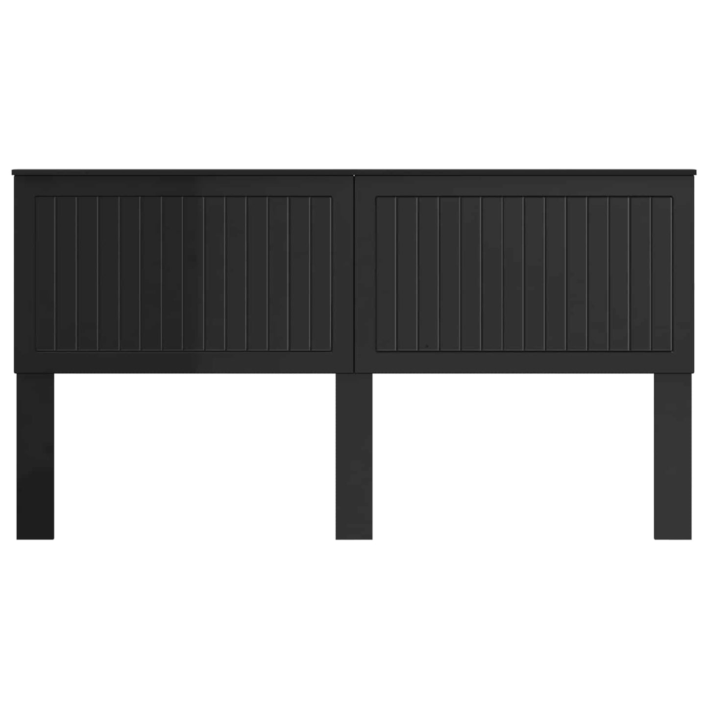 Headboard with Headboard Black Oak 180 cm Engineered wood