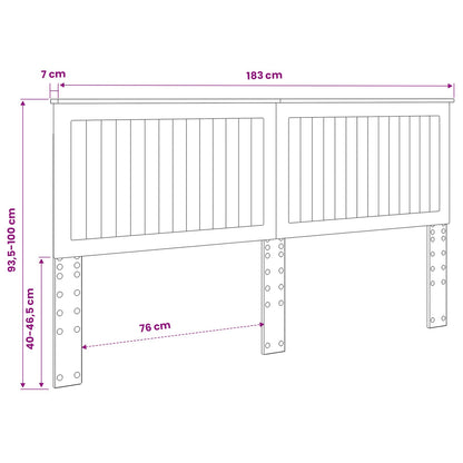 Headboard with Headboard Black Oak 180 cm Engineered wood