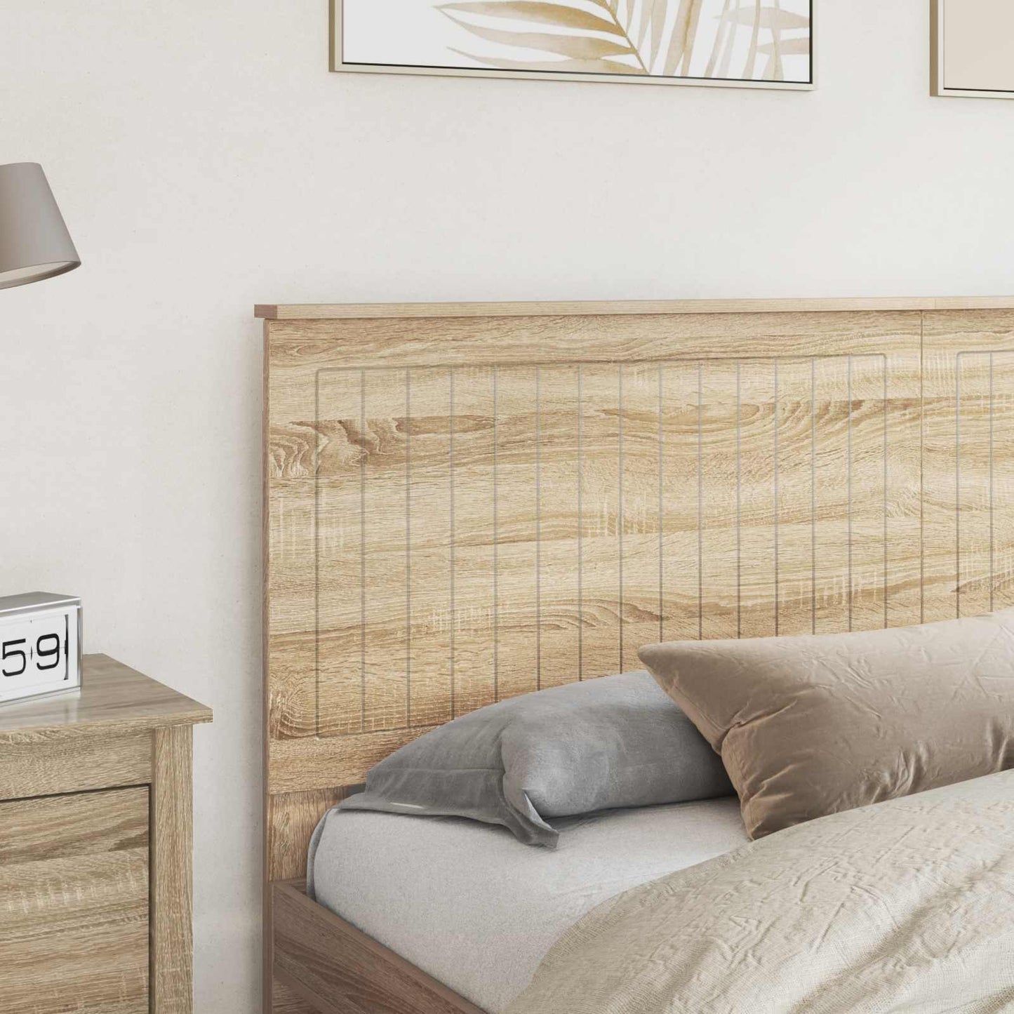 Headboard with Headboard Sonoma Oak 180 cm Engineered wood