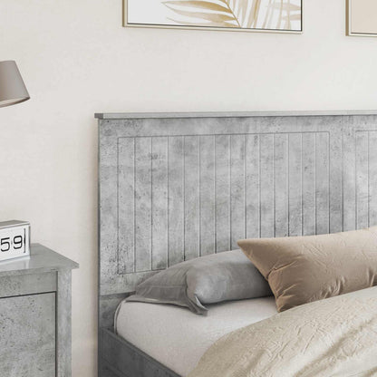Headboard with Headboard Concrete Grey 180 cm Engineered wood