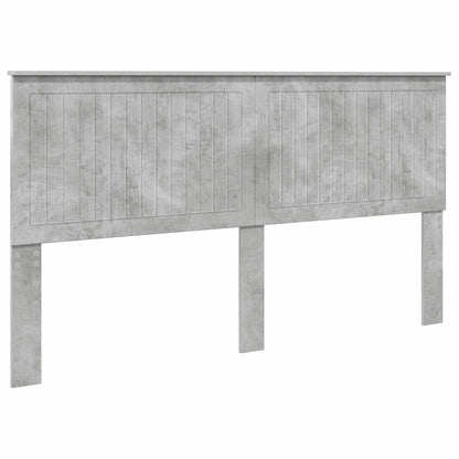 Headboard with Headboard Concrete Grey 180 cm Engineered wood