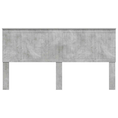 Headboard with Headboard Concrete Grey 180 cm Engineered wood