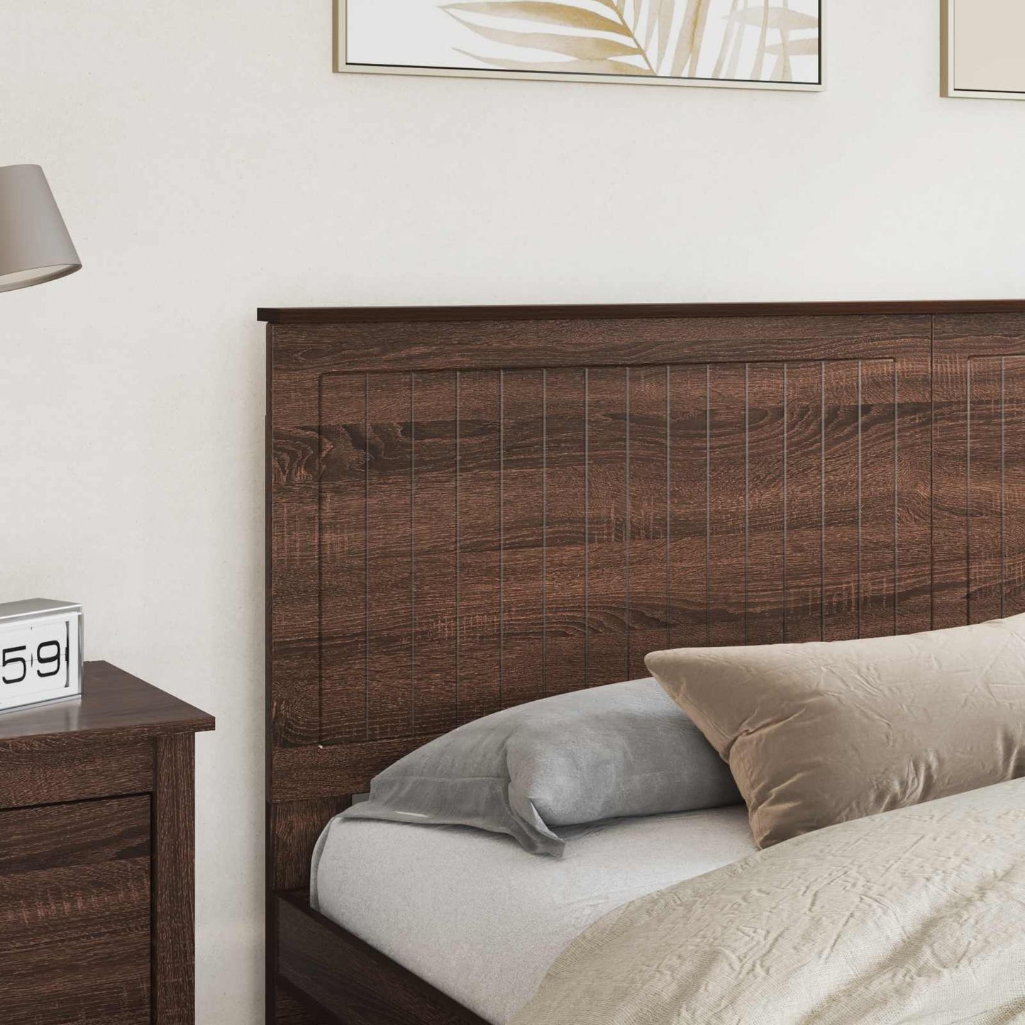 Headboard with Headboard Brown Oak 180 cm Engineered wood