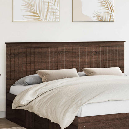 Headboard with Headboard Brown Oak 180 cm Engineered wood