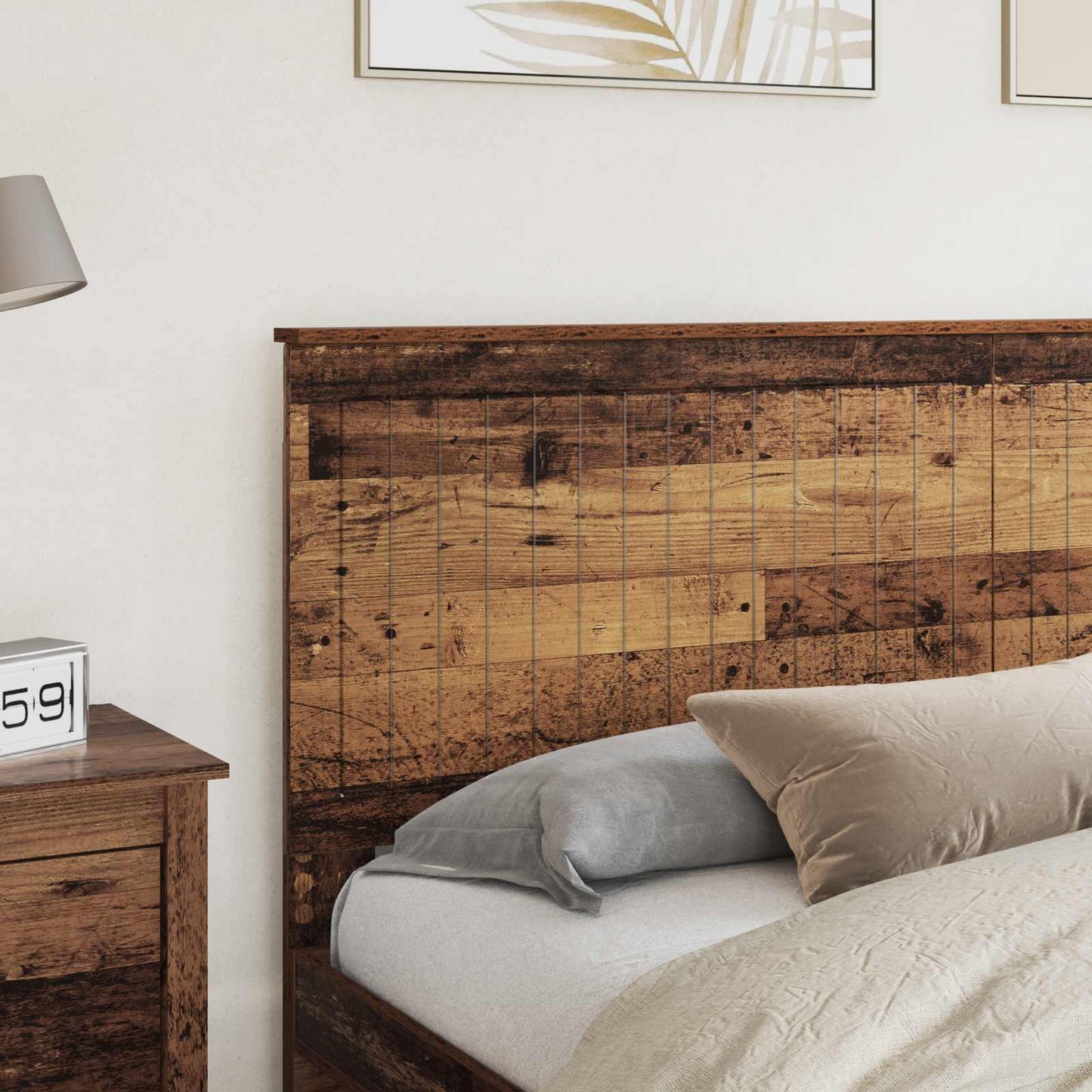 Headboard with Headboard Old Wood 180 cm Engineered wood