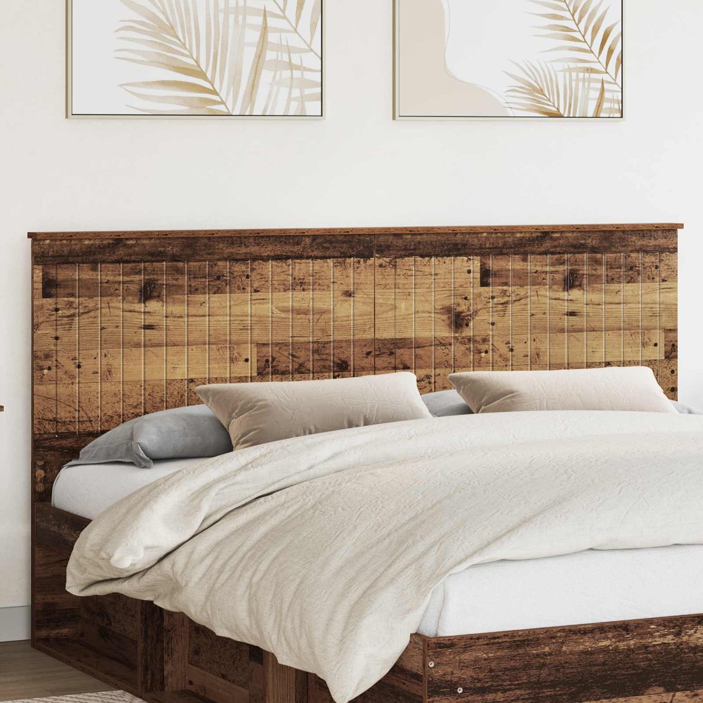 Headboard with Headboard Old Wood 180 cm Engineered wood