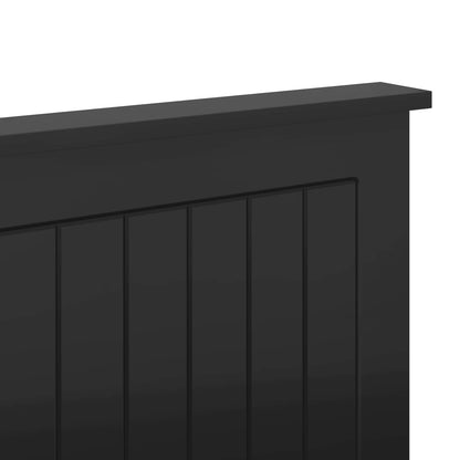 Headboard with Headboard Black Oak 160 cm Engineered wood