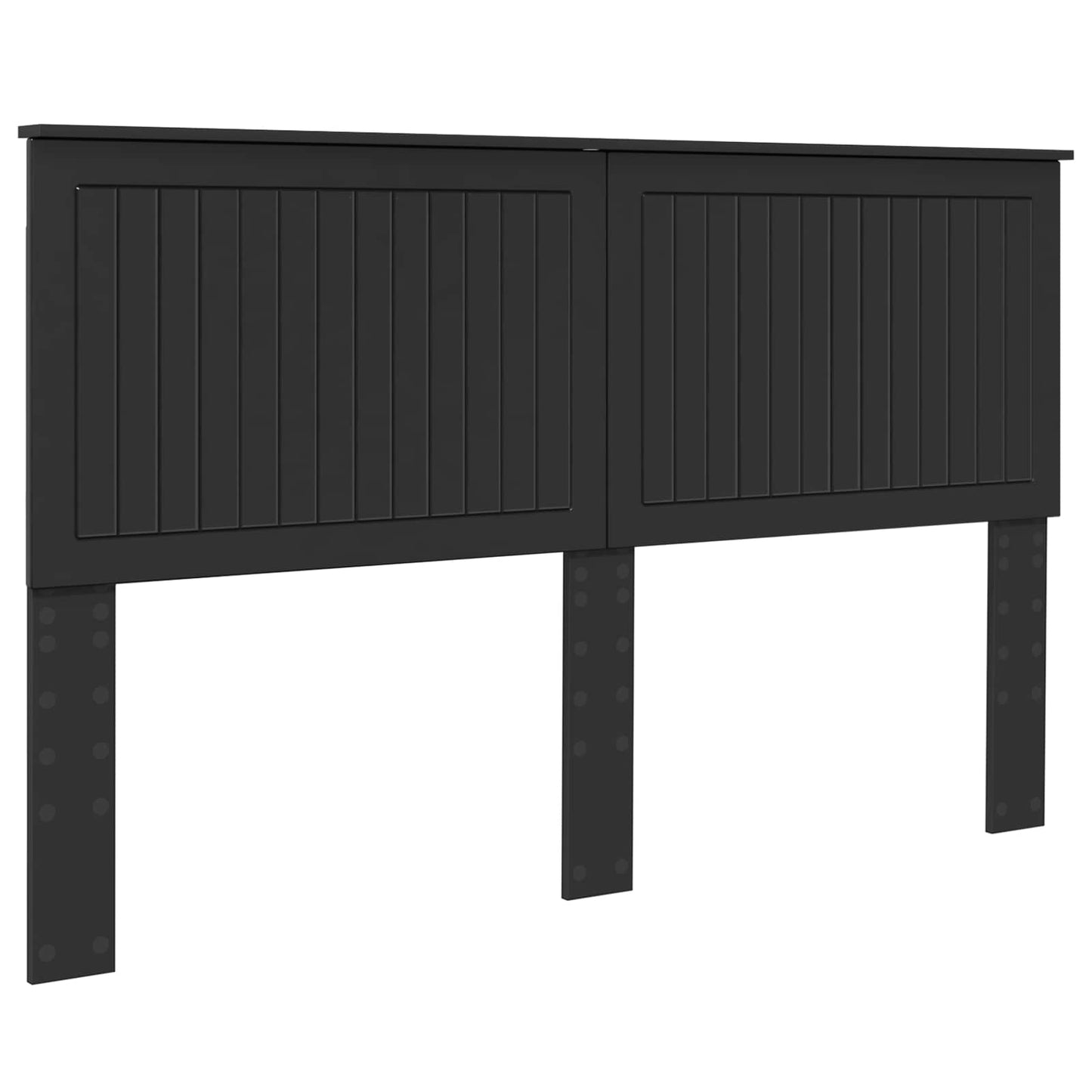 Headboard with Headboard Black Oak 160 cm Engineered wood