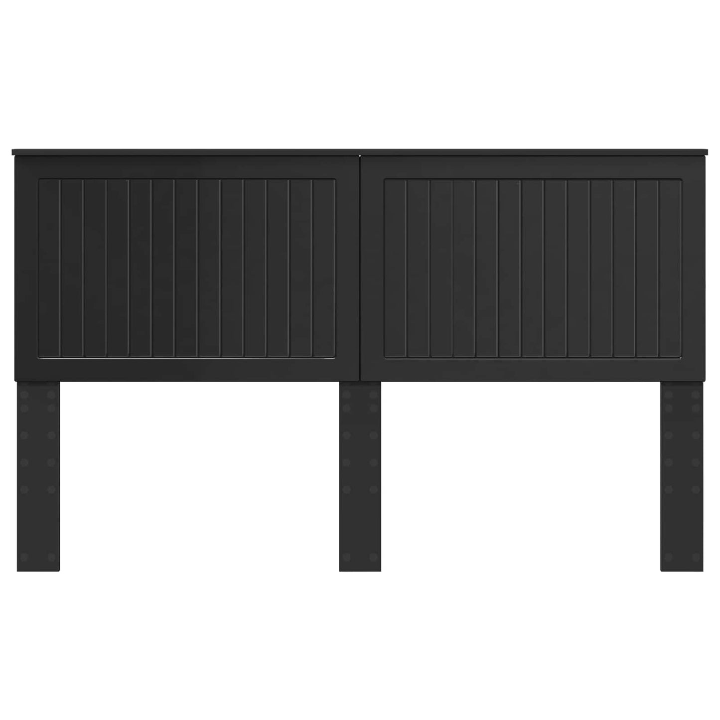 Headboard with Headboard Black Oak 160 cm Engineered wood